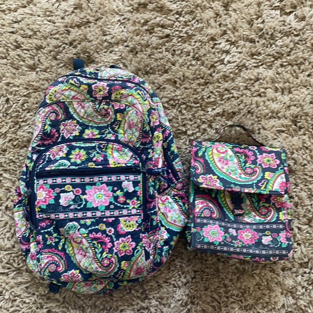 Vera Bradley backpack and lunchbox paisley
